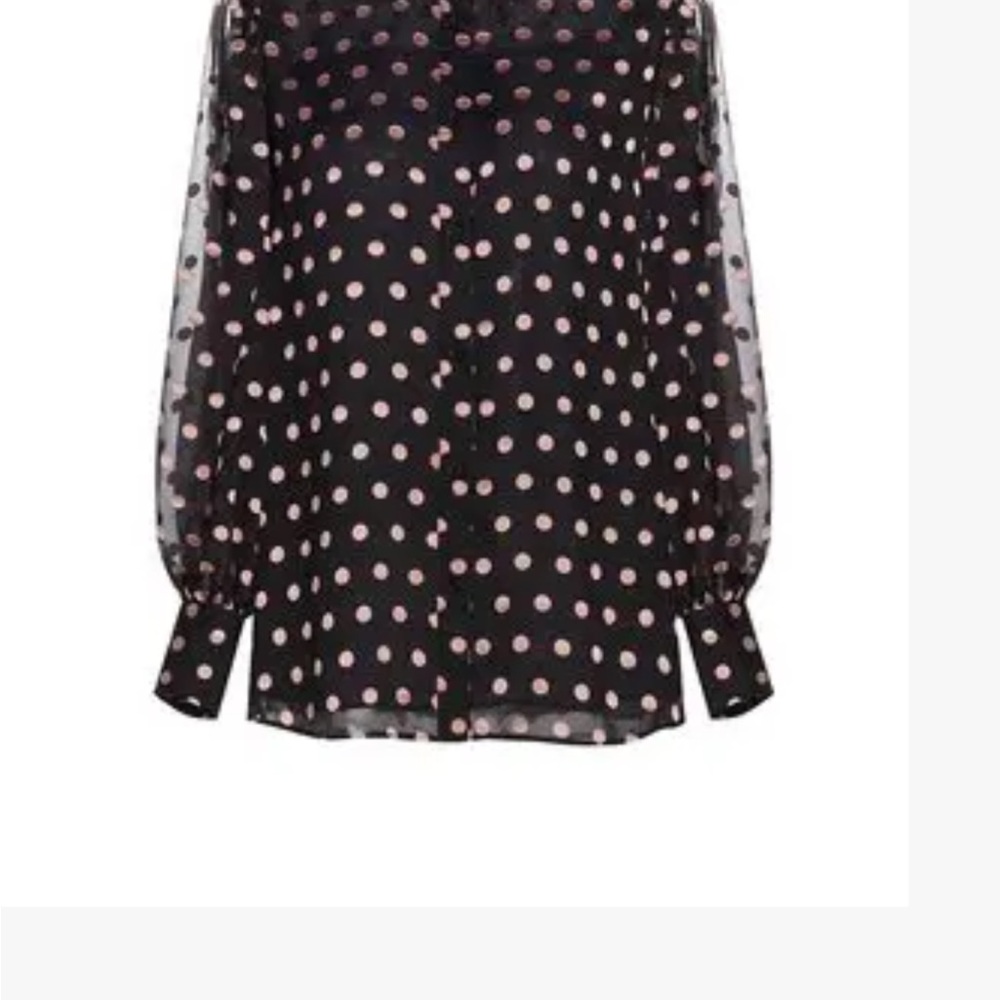 Elie Tahari The Marie Burnout polka dot silk blend blouse